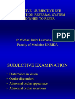 Objective - Subjective Eye Examination-Referral System and When To Refer
