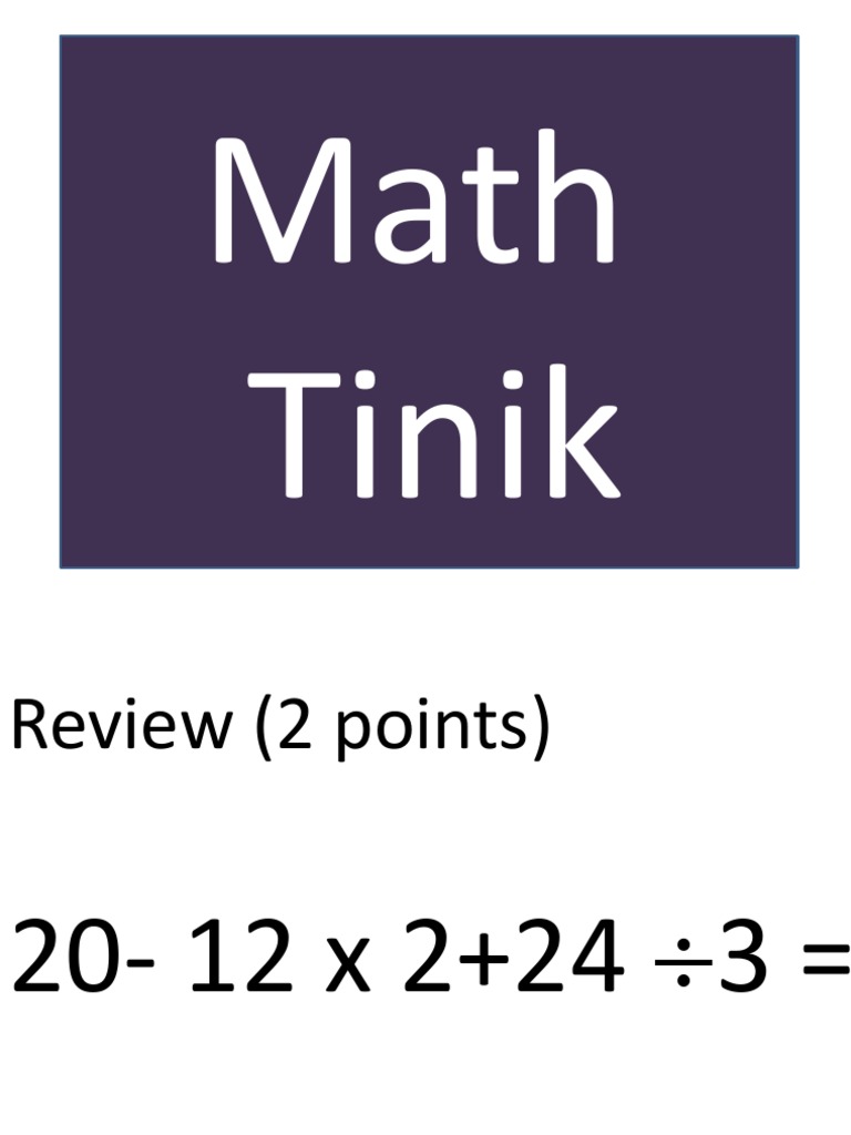 Math Tinik Review Questions | PDF