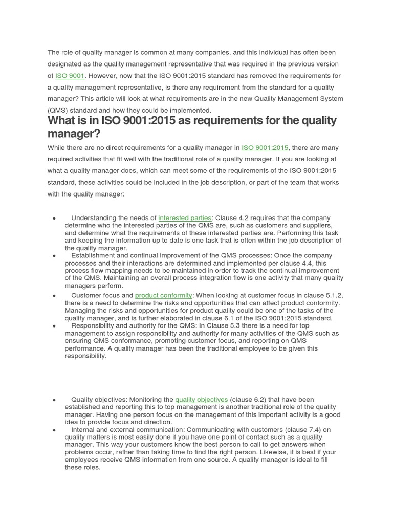 role-of-quality-manager-pdf-quality-management-system-iso-9000