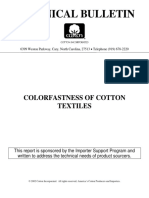 Technical Bulletin: Colorfastness of Cotton Textiles
