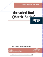 Threaded Rod (Metric Series) : ASME B18.31.4M-2009