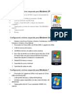 Configuración Mínima Requerida para Sistemas Operativos 2000/2019