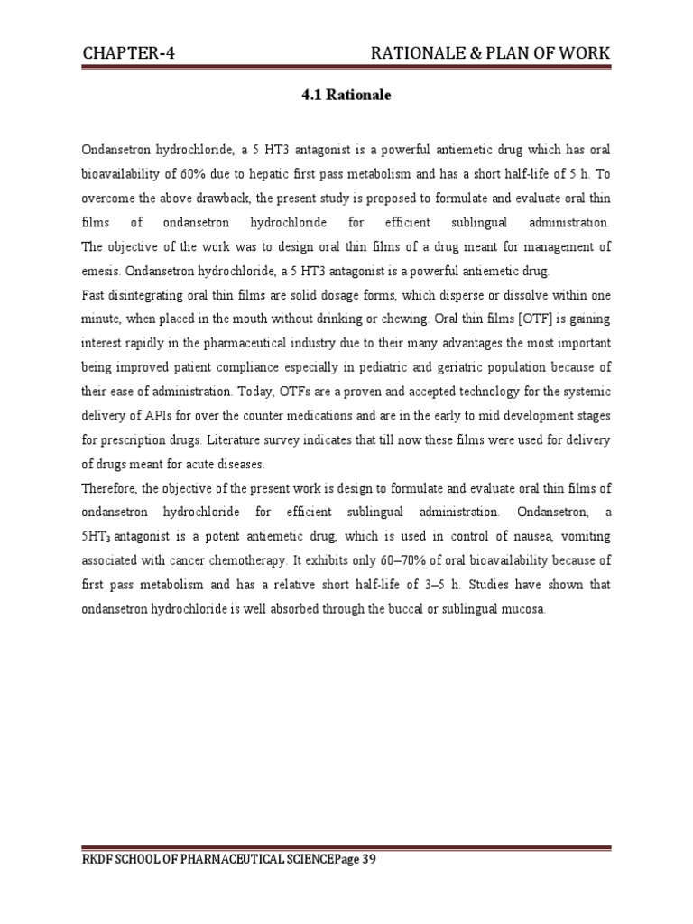 Ondansetron Oral Thin Films Study | PDF | Vomiting | Nausea