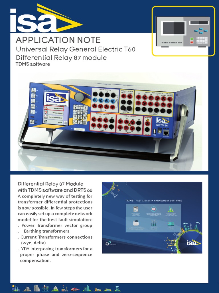 Application Note Universal Relay General Electric T60 Differential Relay 87 Module PDF