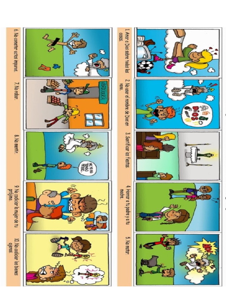 10 Mandamientos Dibujos PDF