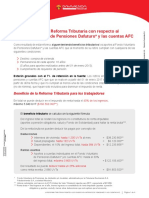 Reforma Tributaria: Beneficios de aportes a fondos de pensiones y cuentas AFC