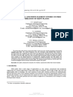 Experimental and Finite Element Studies On Free Vibration of Skew Plates