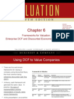 Frameworks For Valuation: Enterprise DCF and Discounted Economic Profit Models