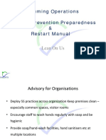 Resuming Operations COVID 19 Prevention Preparedness & Restart Manual