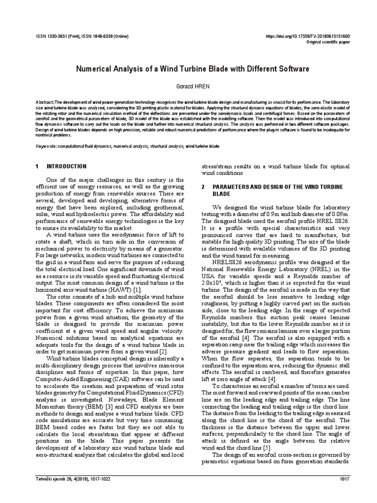 TV 26 2019 4 1017 1022 PDF | PDF | Wind Turbine | Computational Fluid ...