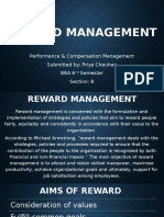 Reward Management: Performance & Compensation Management Submitted By: Priya Chauhan Bba 6 Semester Section: B