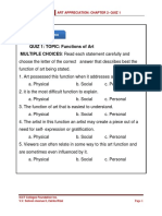 Module Art Appreciation Chapter 2 Quiz 1 Functions