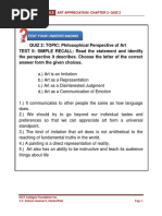 Art Appreciation: Chapter 2-Quiz 2: ICCT Colleges Foundation Inc. V.V. Soliven Avenue II, Cainta Rizal