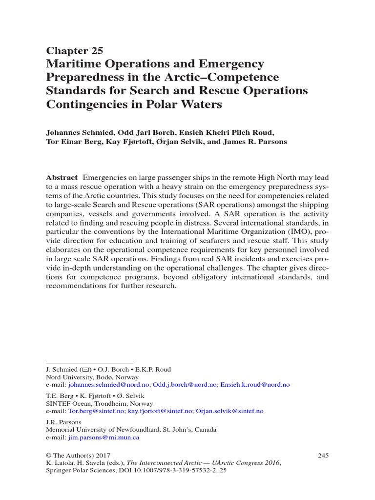 Maritime Operations and Emergency Preparedness in PDF | PDF | Search ...