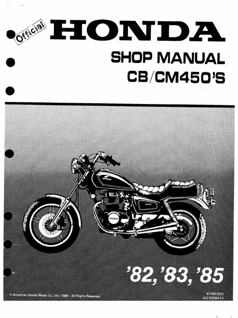 Manual Cb450 PDF