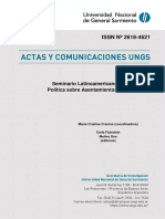 Actas Seminario Latinoamericano Teoria y Politica Sobre Asentamientos Populares UNGS 2018 PDF