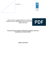 CONVOCATORIA A ORGANIZACIONES DE LA SOCIEDAD CIVIL PROYECTO RC Y RR PDETS 13 DE ABRIL 2020