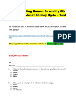 Understanding Human Sexuality 6th Edition by Janet Shibley Hyde - Test Bank