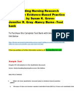 Understanding Nursing Research Building An Evidence-Based Practice 6th Edition by Susan K. Grove-Jennifer R. Gray - Nancy Burns - Test Bank