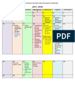 Calendar of Activities For Final Term-1