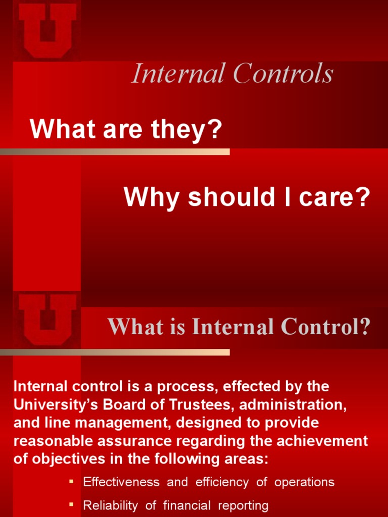 Understanding Internal Controls at University | PDF | Internal Control ...