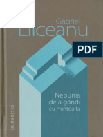 (Gabriel Liiceanu) Nebunia de A G Ndi Cu Mintea T PDF