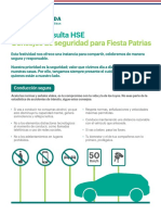 Guía HSE Consejos Seguridad Fiestas Patrias