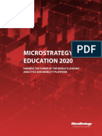Microstrategy Education 2020: Harness The Power of The World'S Leading Analytics and Mobility Platform