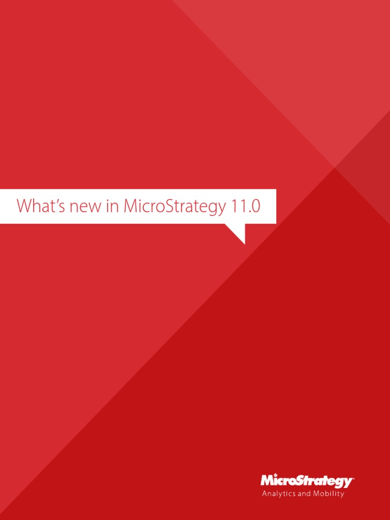 Microstrategy Release Notes - 11 0 | PDF | Ios | Mobile App