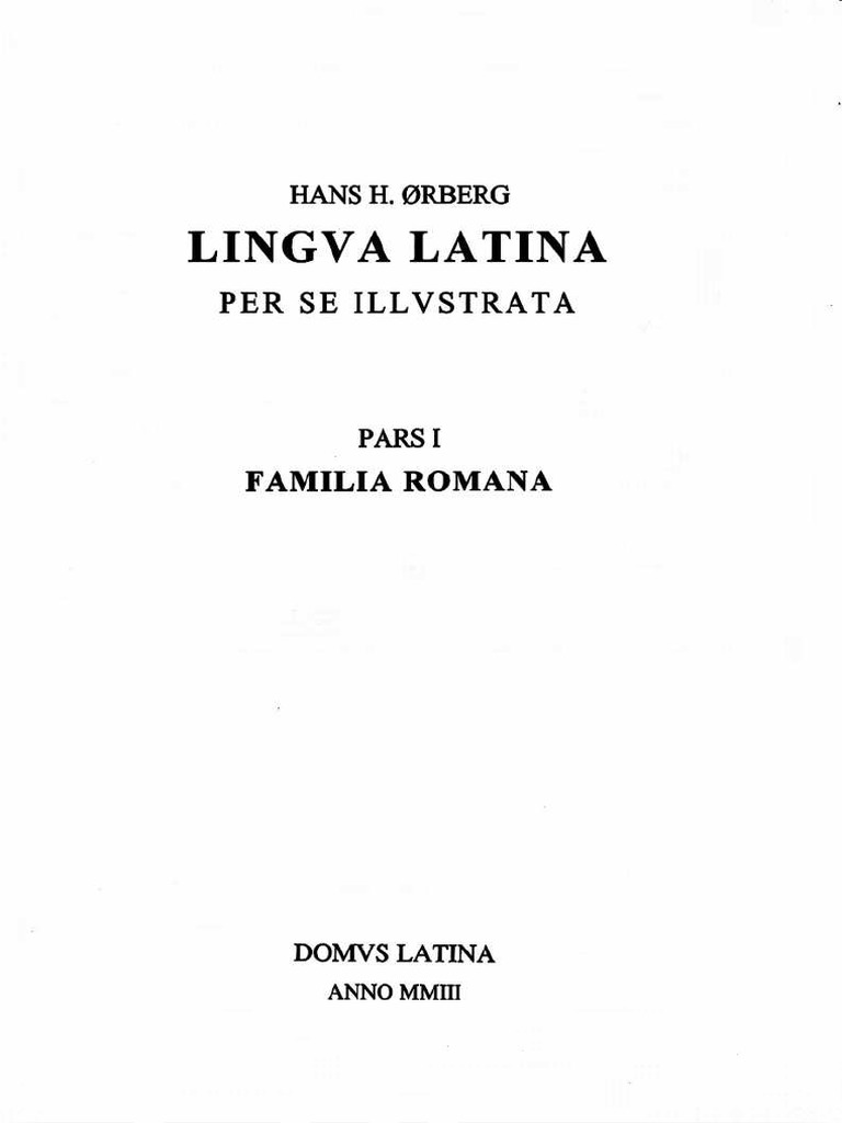 Lingua Latina Oerberg Familia Romana Lib PDF | PDF, image size:768x1024