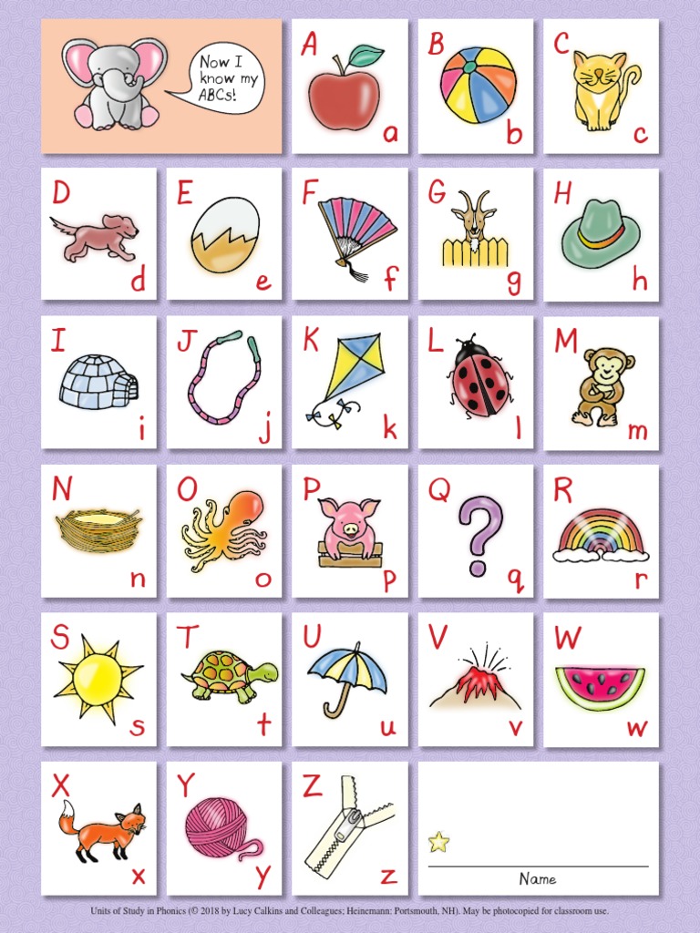 Alphabet Chart | PDF