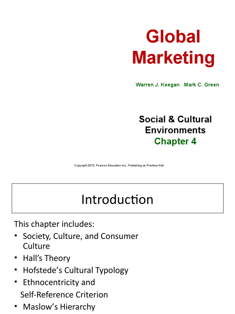 Global Marketing: Social & Cultural Environments | PDF | Value (Ethics ...