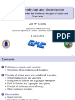 Weak Formulations and Discretisation: Finite Element Models For Nonlinear Analysis of Solids and Structures