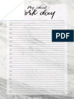 My Ideal Work Day Grey Marble PDF