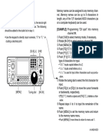 Ic-746 Addendum: (EXAMPLE) : Programming "DX Spot" Into Memory