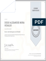 Diego Alexander Mora Hidalgo: Course Certificate