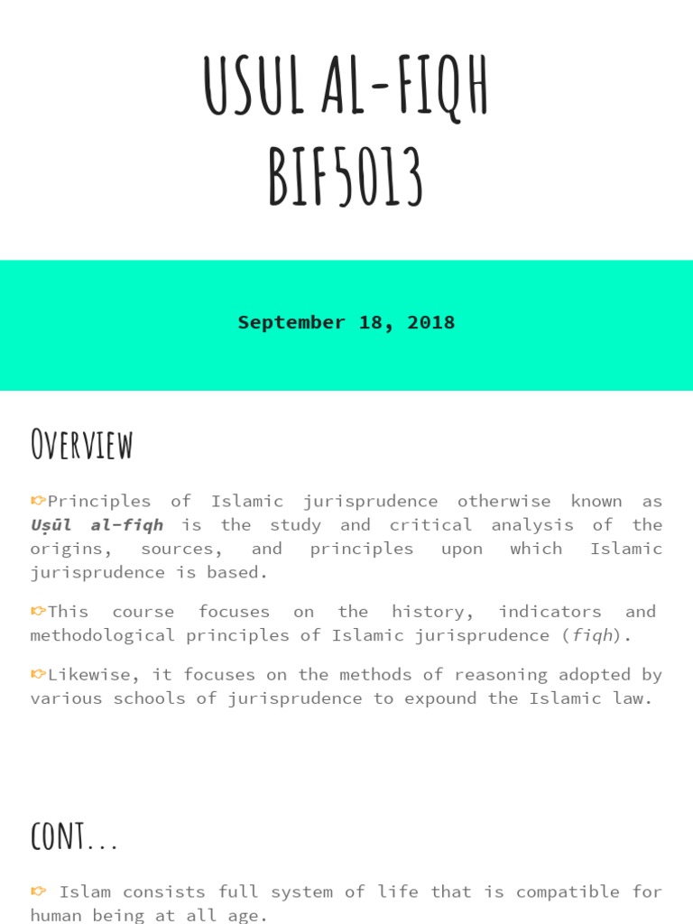 Usul Fiqh Pdf Sharia Semitic Words And Phrases