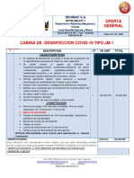 Tipo JM1 - Cabina de Desinfeccion Covid - 19