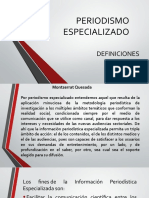 Periodismo especializado: divulgación de conocimientos específicos