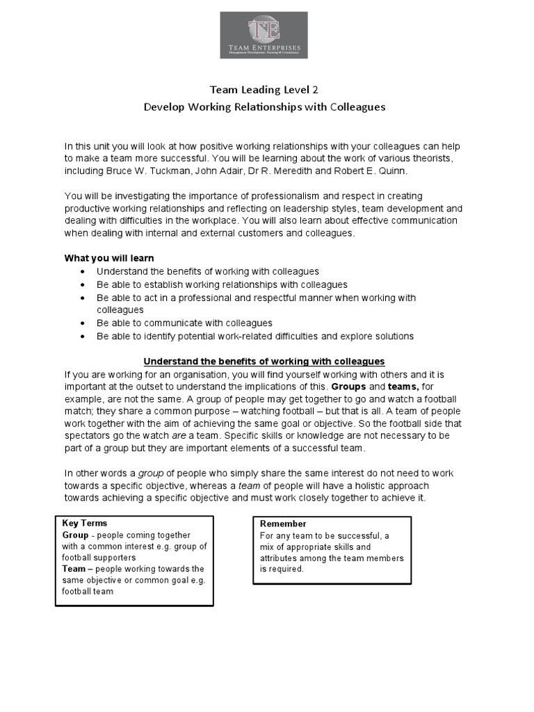 Team Leadership Essentials | PDF | Leadership | Occupational Safety And ...