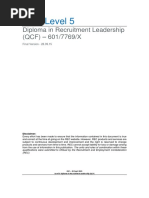 REC Level 5: Diploma in Recruitment Leadership (QCF) - 601/7769/X