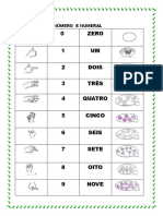 Numbers 1-10 in Portuguese and Sign Language