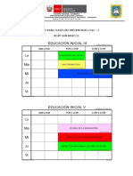 Horario para Clases No Presenciales 2020