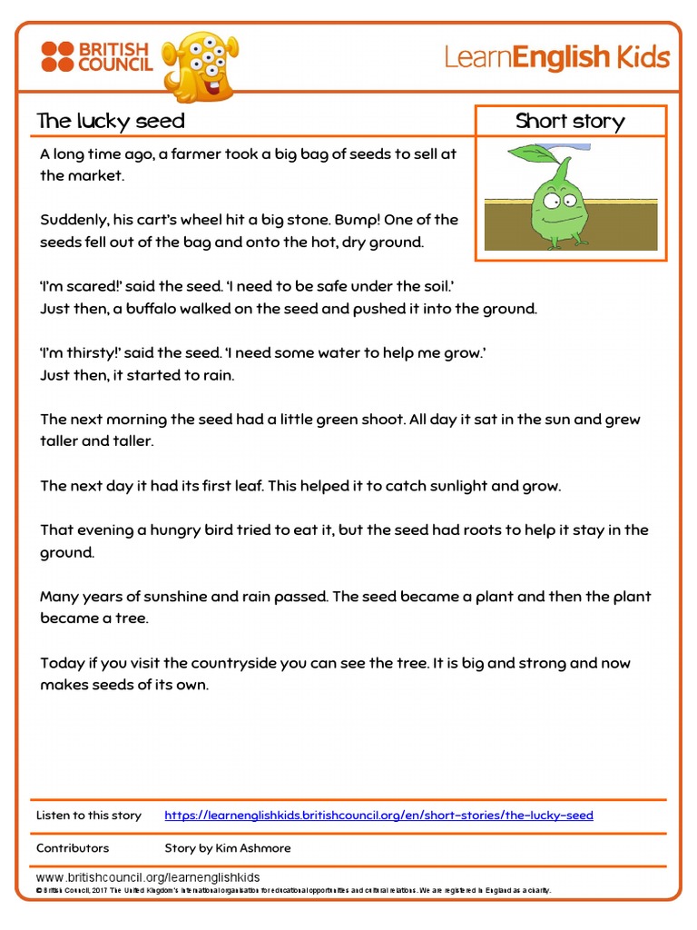 Short Stories The Lucky Seed Transcript