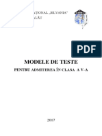 Teste Admitere Clasa A V A PDF