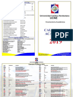 CalendarioAcademicoUCNE 2019 PDF