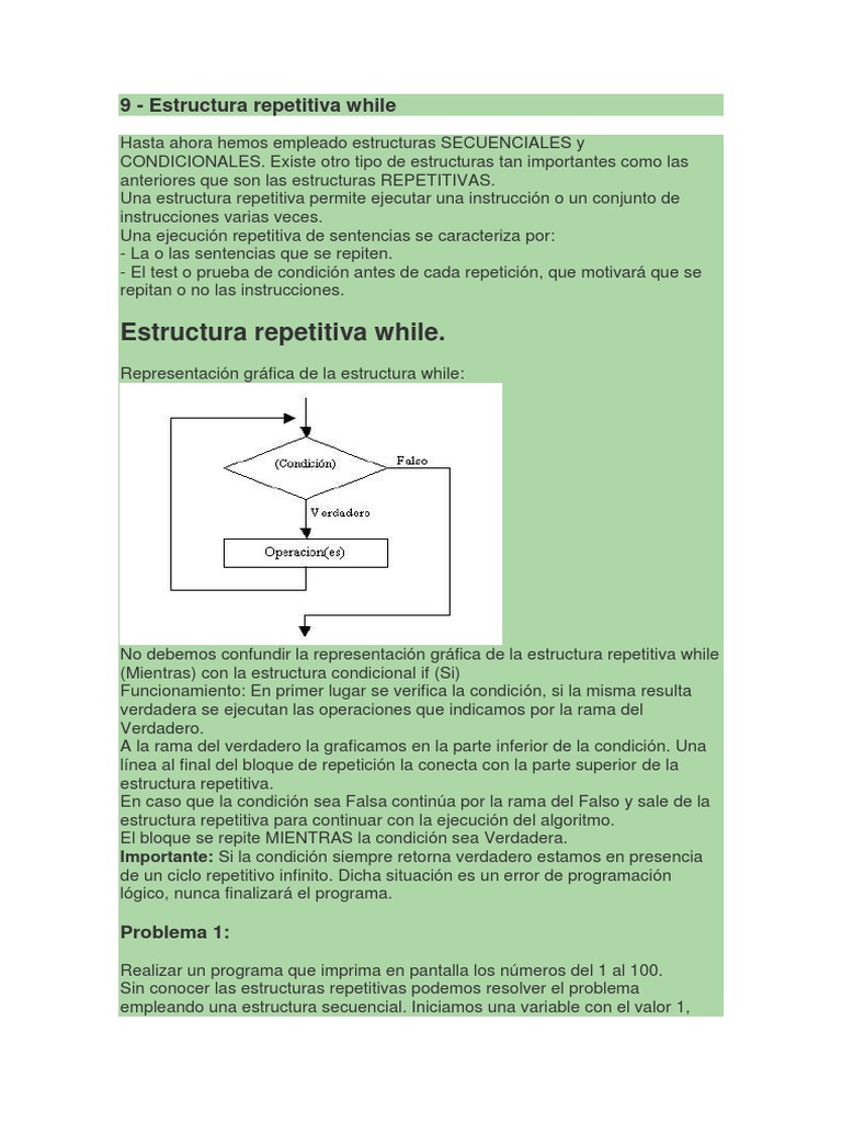 Estructura Repetitiva While-For-Comentarios | PDF | Programa de ...