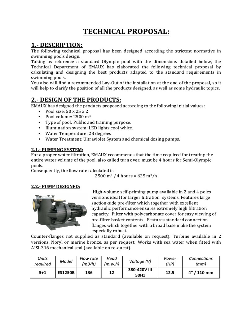 Olympic Pool Design and Specifications | PDF | Filtration | Ultraviolet