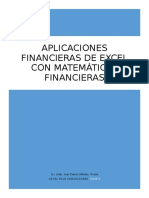 Aplicaciones Financieras de Excel Con Matemáticas Financieras PDF