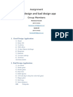 Good Design and Bad Design App: Assignment